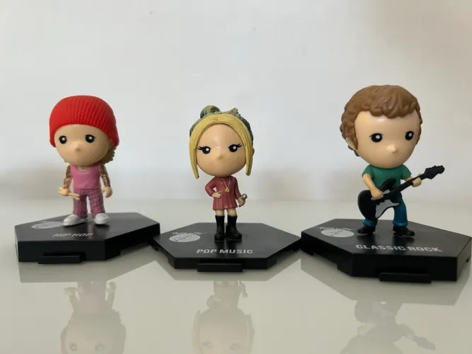 Bonecos Coleção Rock In Rio - Justin Bieber, Dua Lipa e Coldplay