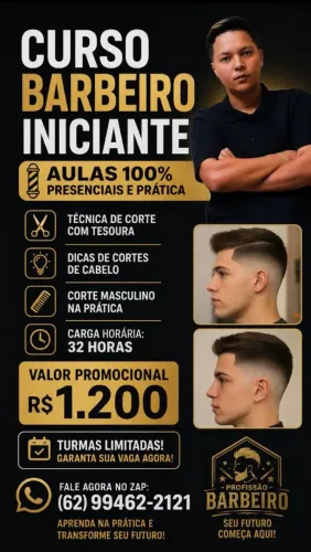 Chegou o Curso de Barbeiro Iniciante pra quem deseja aprender do zero 