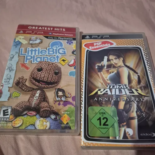 Jogos PSP Tomb Raider e Big Little Planet
