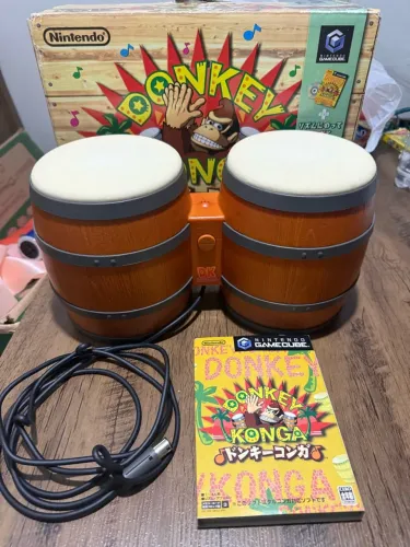 JOGO DONKEY KONGA + DONKEY BONGO - NINTENDO GAMECUBE JAPÃO