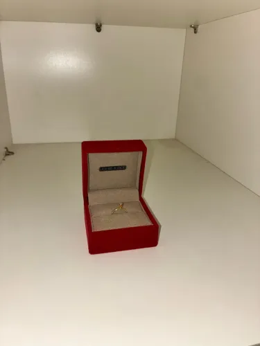 Solitário de ouro 18k com zircônia N°14