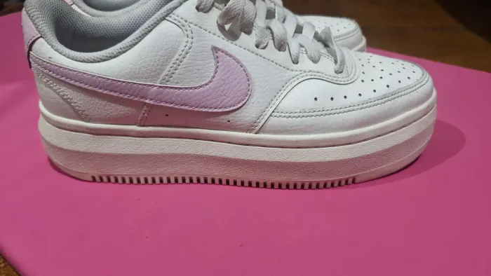 Nike court vision rosa e branco 39