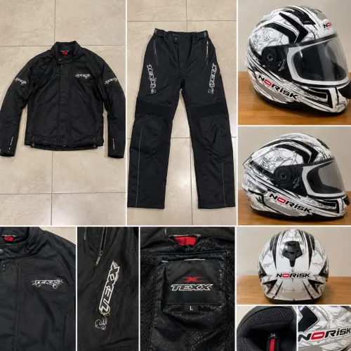 Conjunto Moto Texx Tamanho L (G)+ Capacete Norisk 54 ? Praticamente Novos