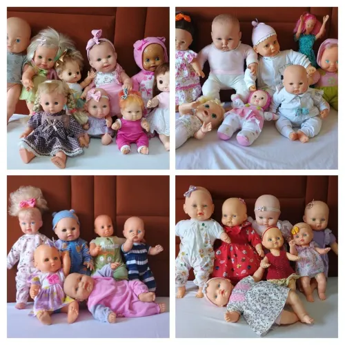 Lote com várias bonecas usadas