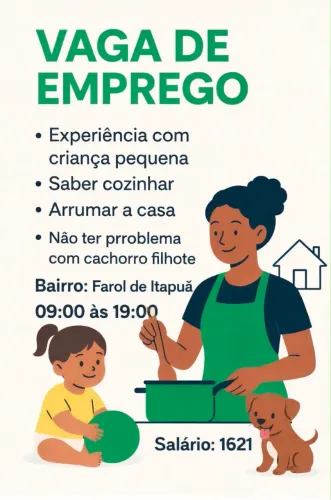 Procura-se empregada doméstica