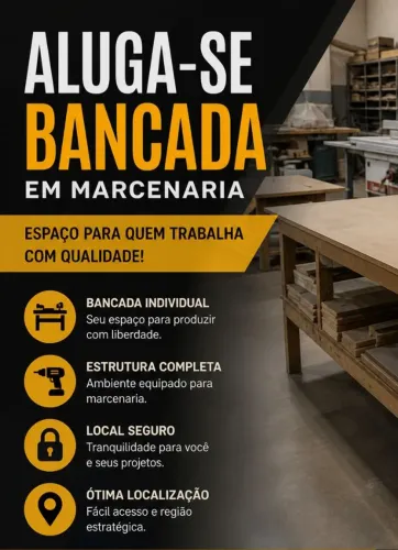 Alugo espaço em marcenaria