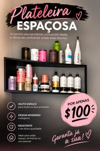 Plateleira espaçosa 