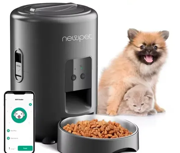 Alimentador Automático p/ Pets Newpet Wi-Fi Tuya Gato, cachorro, pequeno e médio porte 2L
