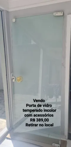 Porta de vidro temperado 