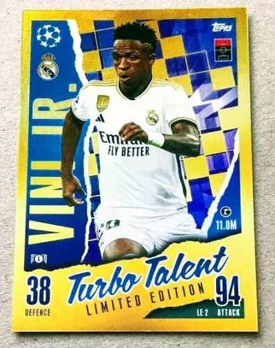 carta Vini Jr Gold Blue Limited Edition Real Madrid card legend foil cards