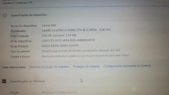 Notebook dell lat. 3470