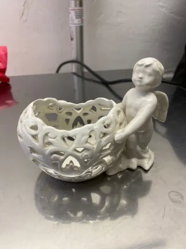 Porta vela escultura anjo