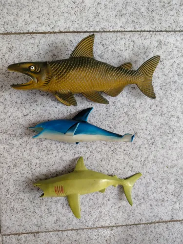 Kit com 10 animais aquáticos e terrestres 