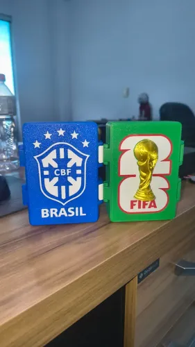 Caixa box para figurinhas da copa