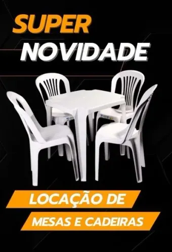 Locação de mesas com cadeiras! Entrega imediata 