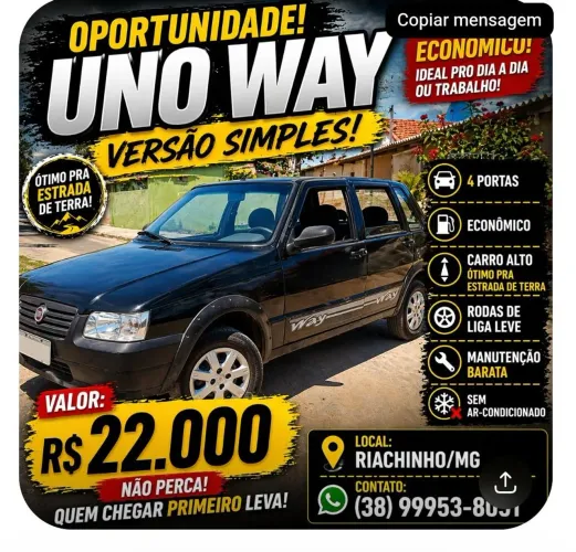 Fiat Uno Mille WAY Economy 1.0 F.flex 4P 2009