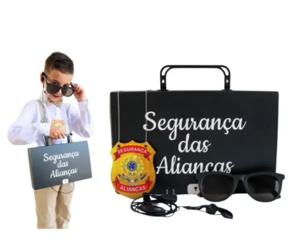 Kit maleta segurança das alianças  Noivinho 