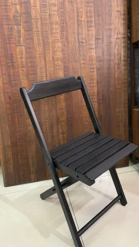  Cadeira Dobrável Preta
