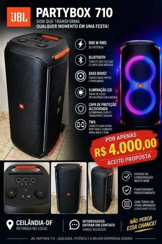 JBL 710 PARTYBOX- NOVÍSSIMA - IMPECÁVEL 