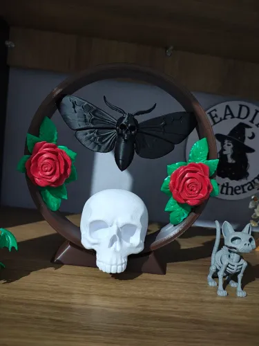 Decoração Hard Rock - Caveira e rosas