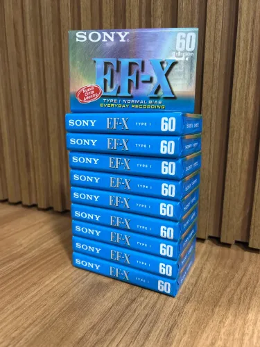 10 Fitas Cassete Sony EF-X 60 Lacradas 
