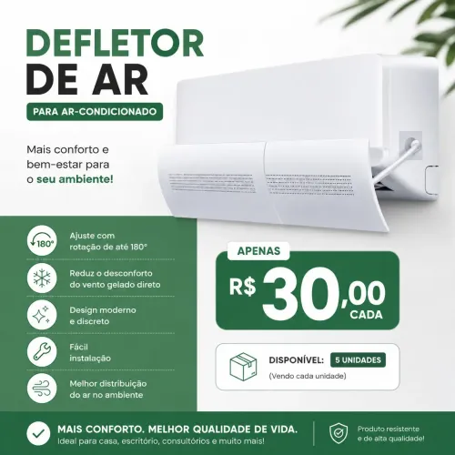 Defletor de ar-condicionado novo