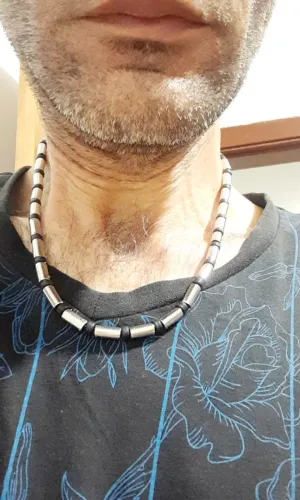Corrente grossa em metal masculina, aceito troca