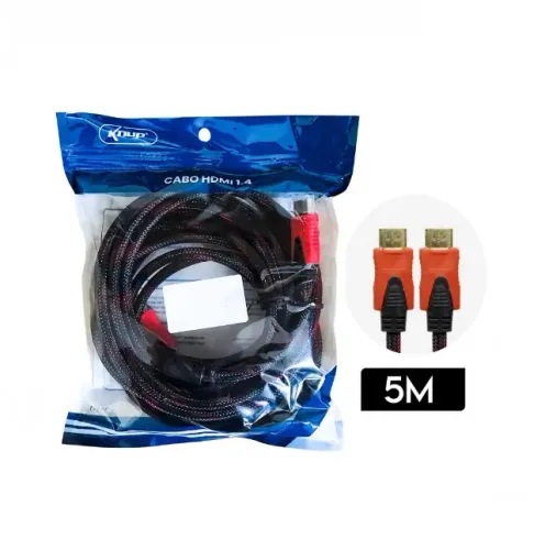 Cabo Hdmi 5 Mt Revestido Malha e com Filtro Knup