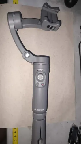 Estabilizador Gimbal Celular 3 Eixos Axnen Hq3 + Tripé Cor Cinza