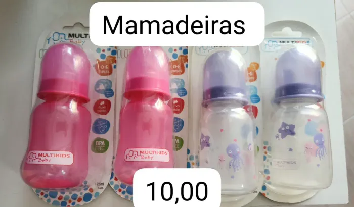 Mamadeiras Azul ou Rosa Multikids Baby