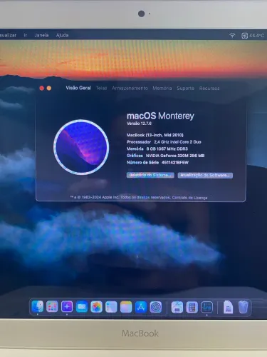 MacBook White Unibody | 8GB RAM | SSD 240GB | macOS Monterey - Revisado