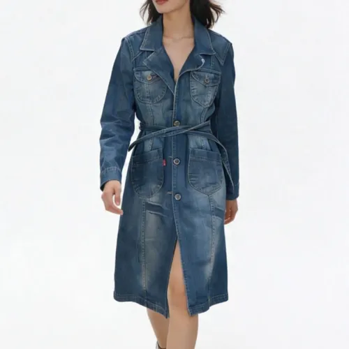 Sobre-tudo/ Casaco Jeans Longo Feminino M