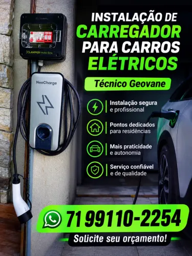 INSTALAÇÃO DE CARREGADOR PARA CARROS ELÉTRICOS