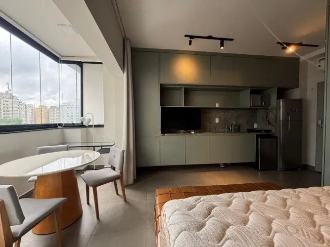 Studio paara locação totalmente decorado e lazer completo em Pinheiros . 32m²
