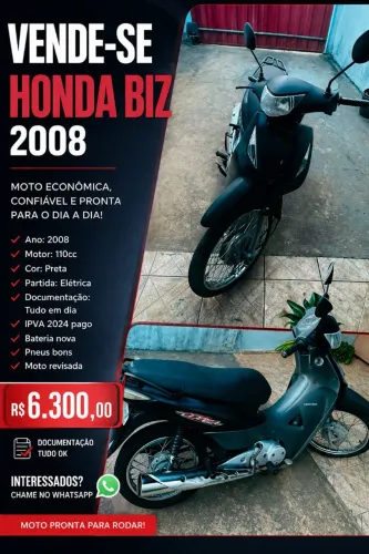 Minha prima tá vendendo essa biz dela