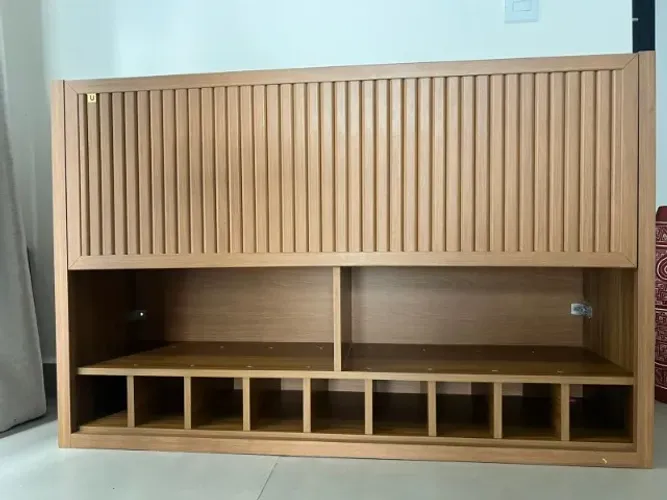 Armário aéreo de cozinha ( Ripado )estilo moderno, valorizado
