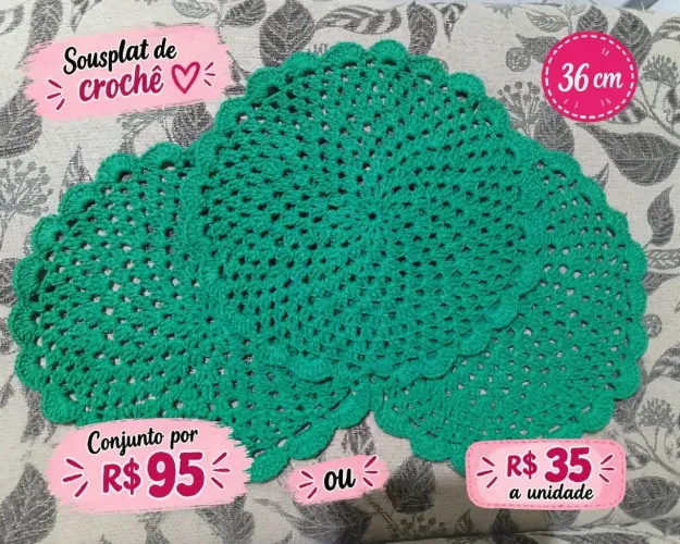 Sousplat de crochê 