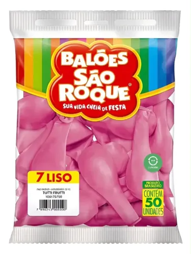 Balão São Roque na cor rosa e laranja N°7