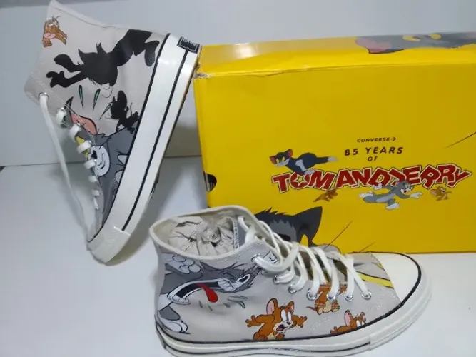 tênis converse chuck 70 hi tom e jerry - 43 - edição limitada