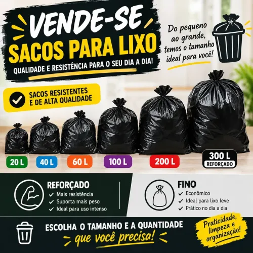 Saco de lixo direto da fabrica