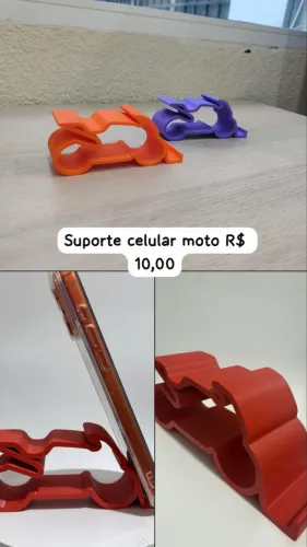 Suporte de celular modelo super moto em 3D