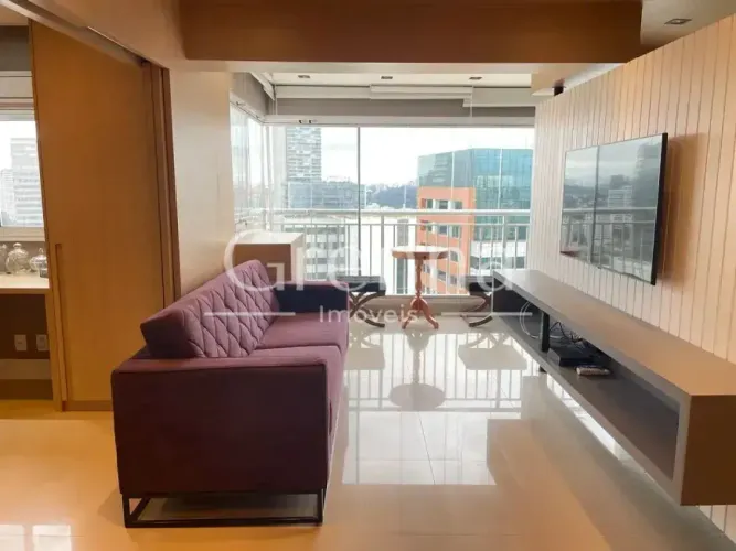 Apartamento mobiliado para locação e à venda com 60m², Pinheiros-SP.