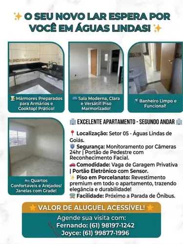 Aluguel de apartamento - Setor 05 - Águas Lindas de Goiás