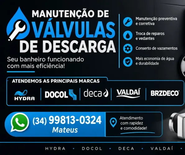 Concerto em Válvulas de Descarga 