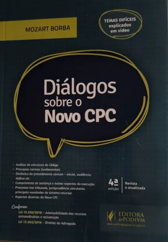 Diálogos sobre o novo CPC - Mozart Borba