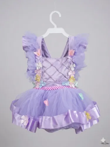 Vestido Tema Jardim da Borboleta ? Sapato Asa e tiara