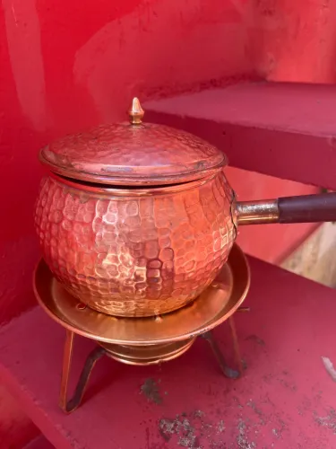 Antigo Rechaud Para Fondue Em Cobre