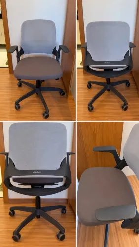 Cadeira de escritório flexform cinza