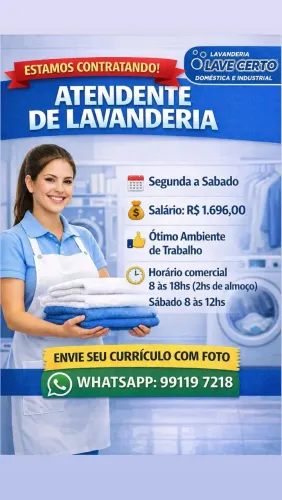 Atendente se lavanderia