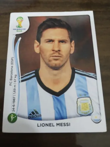 Messi figurinha Copa 2014 Nova original